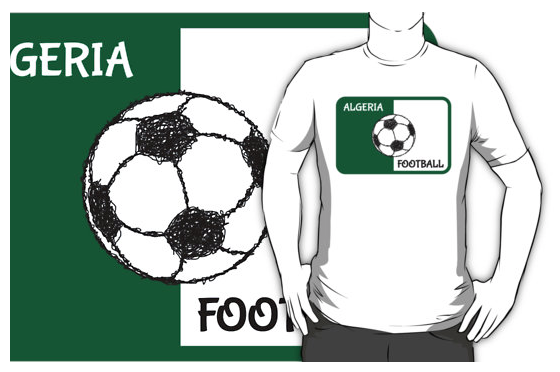 football, soccer, t-shirt, algeria, flag of algeria, redbubble