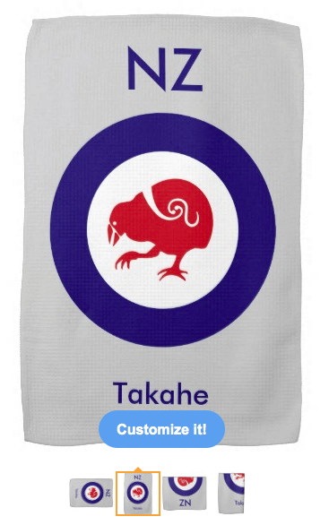 roundel, flag, takahe, flightless bird, new zealand bird, koru, maori, red white and blue, stylised bird, air force, airforce, maori design, red bird, kitchen towel