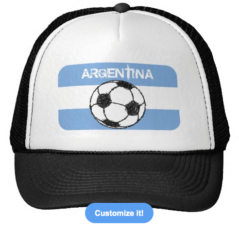argentina, flag, tricolour, soccer, soccer ball, football, footy, sketch, ball, blue and white stripes, stylised flag, black and white ball, national flag of argentina, mesh hat