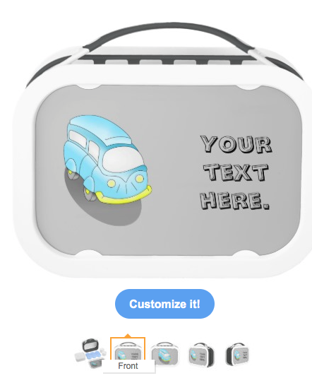 Yubo Lunchbox, van, kombi, r v, campervan, holiday, camping, holidays, family holiday, cartoon van, blue van, holiday mode, Lunchboxes