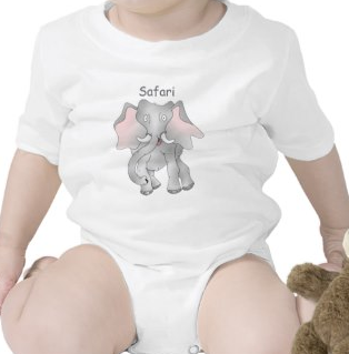 Safari cartoon African elephant Rompers by mailboxdisco 