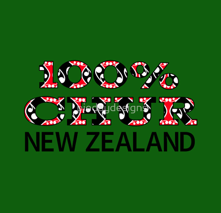 chur, chur bro, thanks, thank you, slang, new zealand slang, kowhaiwhai, koru, korus, white red black, maori, new zealand, aotearoa, 100 percent, 100
