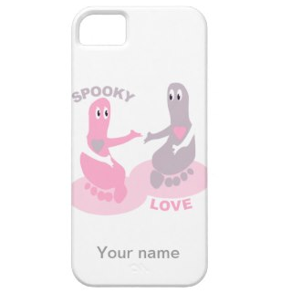 Picture, ghost, ghosts, feet, foot, love, pink ghost, spooky love, cute ghost, spooky, cute ghosts, boo, holding hands, iPhone 5/5S Cover 