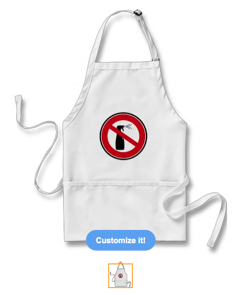 spray, chemical, toxins, organic, chemical free, chemical free zone, chemical free area, spray free, organic gardening, prohibition sign, sign, apron