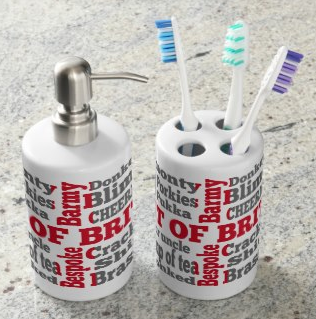 tooth brush holder, england, flag, slang, flag of england, red and white, st george's cross, barmy, full monty, pukka