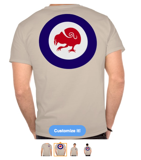 t-shirt, roundel, flag, takahe, flightless bird, new zealand bird, koru, maori, red white and blue, stylised bird, air force, airforce, maori design, red bird, tee shirt