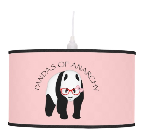 Pandas of Anarchy by Piedaydesigns  pendant lamp