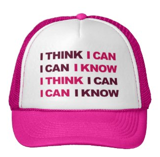 Picture, weight lifting, gym, exercise, motivation, gym motivation, i think i can, i know i can, work out, typography, i can, mesh hats