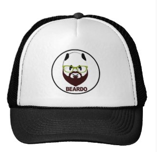 Picture, hat, cap, beard, beardo, weird, mustache, panda, panda bear, green glasses