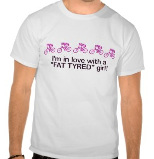 his and hers, mtb, mountain bike, cycling, pink pink, love, i love you, i'm in love, fat tyred girl, funny, t shirt