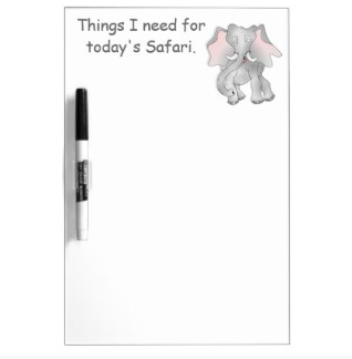 Happy cartoon African elephant Dry-Erase Whiteboard by mailboxdisco 