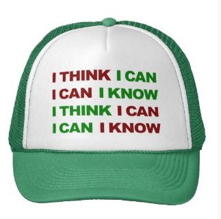 gym, exercise, motivation, gym motivation, i think i can, i know i can, work out, typography, i can, mesh hats